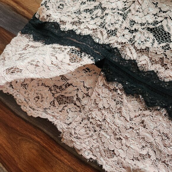 Gorgeous Lace Dressy Dress Pale Pink Black Jax Black Label Size 8 Beautiful Sexy - Picture 11 of 11
